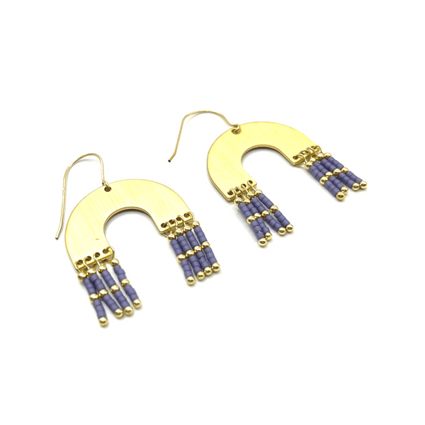 erin gray:Moonglow Dangler - Gold Filled with Purple