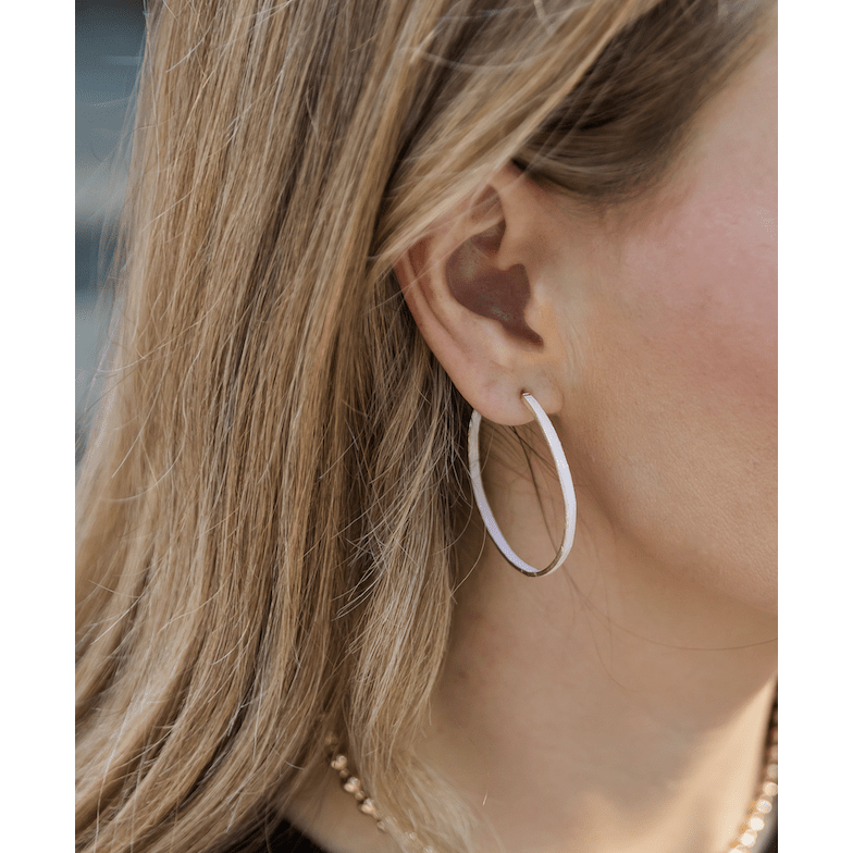 erin gray:Mykonos Enameled Hoop Earrings,Pink