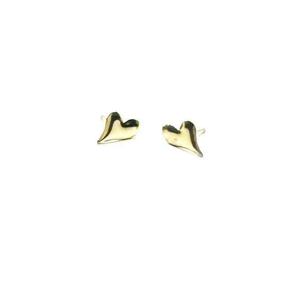 erin gray:Petite Angled Heart Stud in 14k Gold-Filled