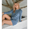erin gray:Riviera Plush Toweling Shorts in Cobalt Blue