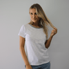 erin gray:Short Sleeve Rebel Tee in White with Sage