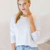erin gray:The Classic Tee in White - Long Sleeve,XS