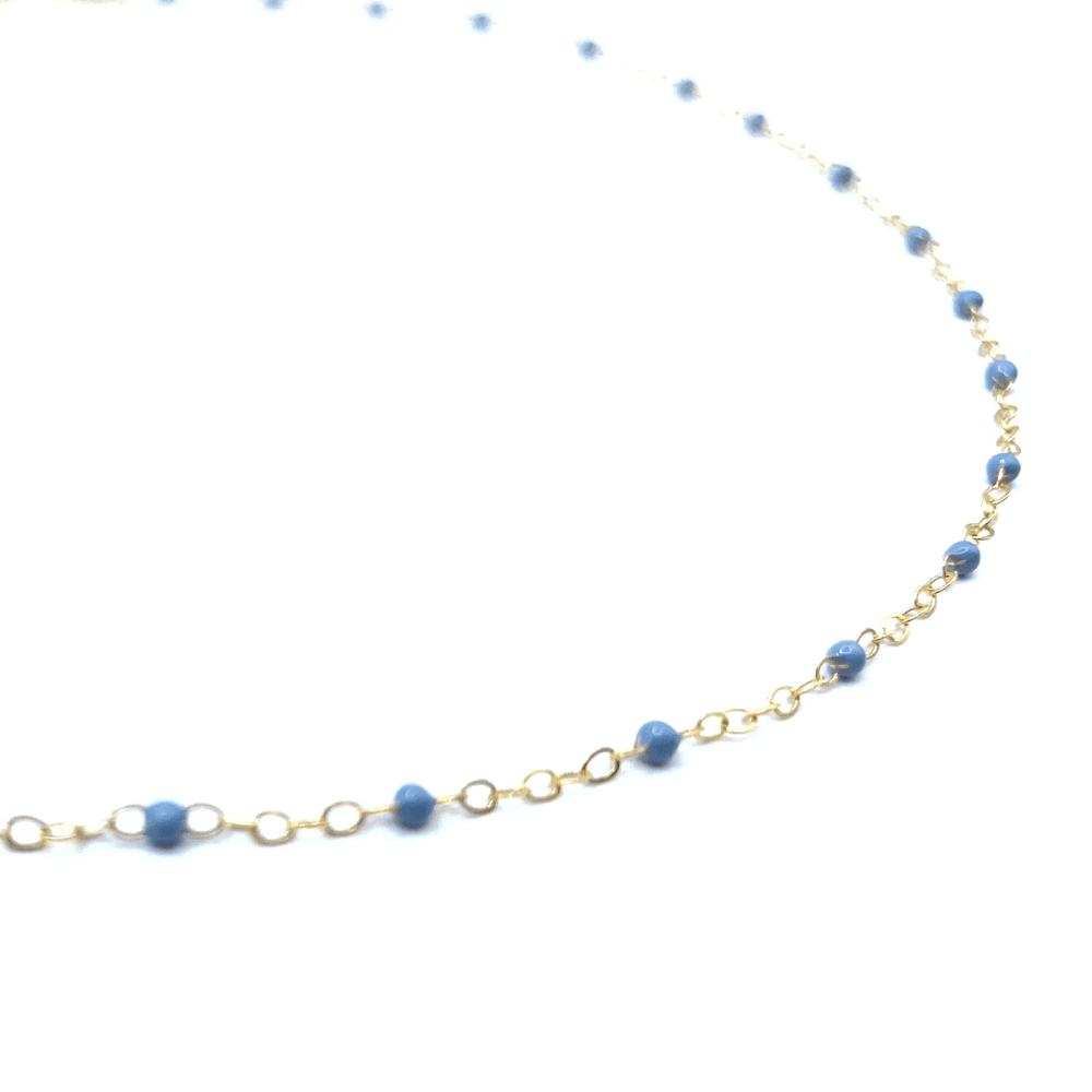 
                      
                        erin gray:The Dotsy Necklace - 14k Gold-Filled & Epoxy - Waterproof!,Steel Blue - 7
                      
                    