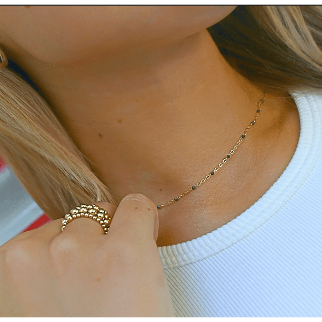 
                      
                        erin gray:The Dotsy Necklace - 14k Gold-Filled & Epoxy - Waterproof!,Poppy Seed - 4
                      
                    