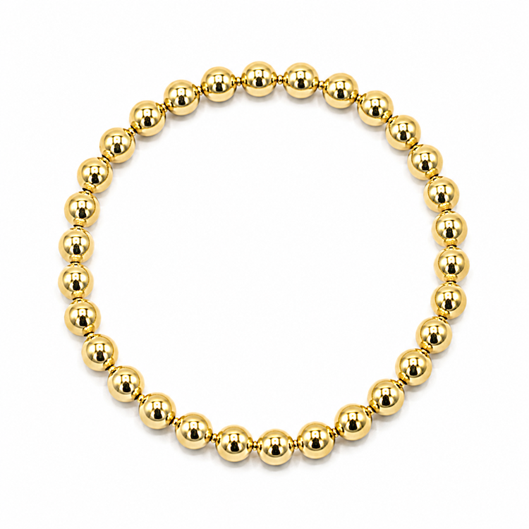 6mm Waterproof 14k Gold Filled Karma Bracelet erin gray