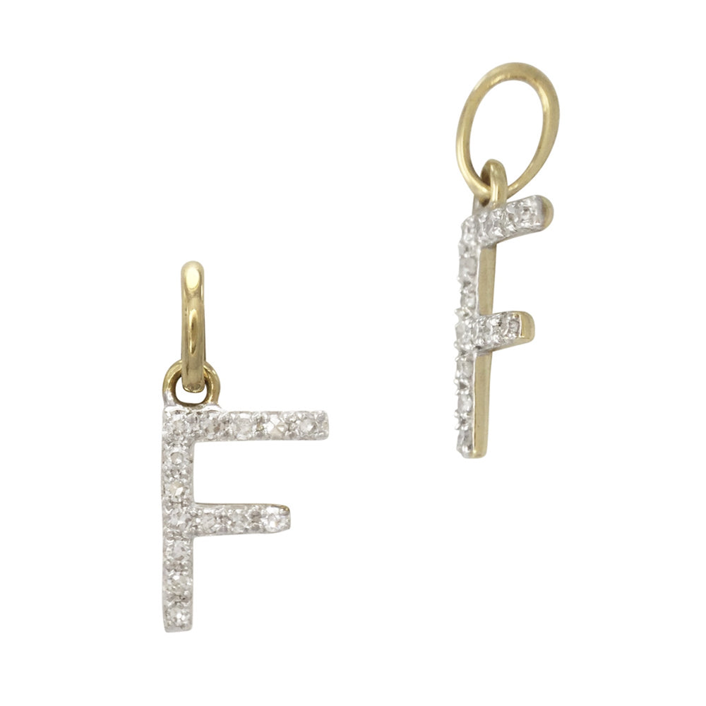 
                      
                        14k Gold and Diamond Initial Necklace F Charm - Erin Gray
                      
                    