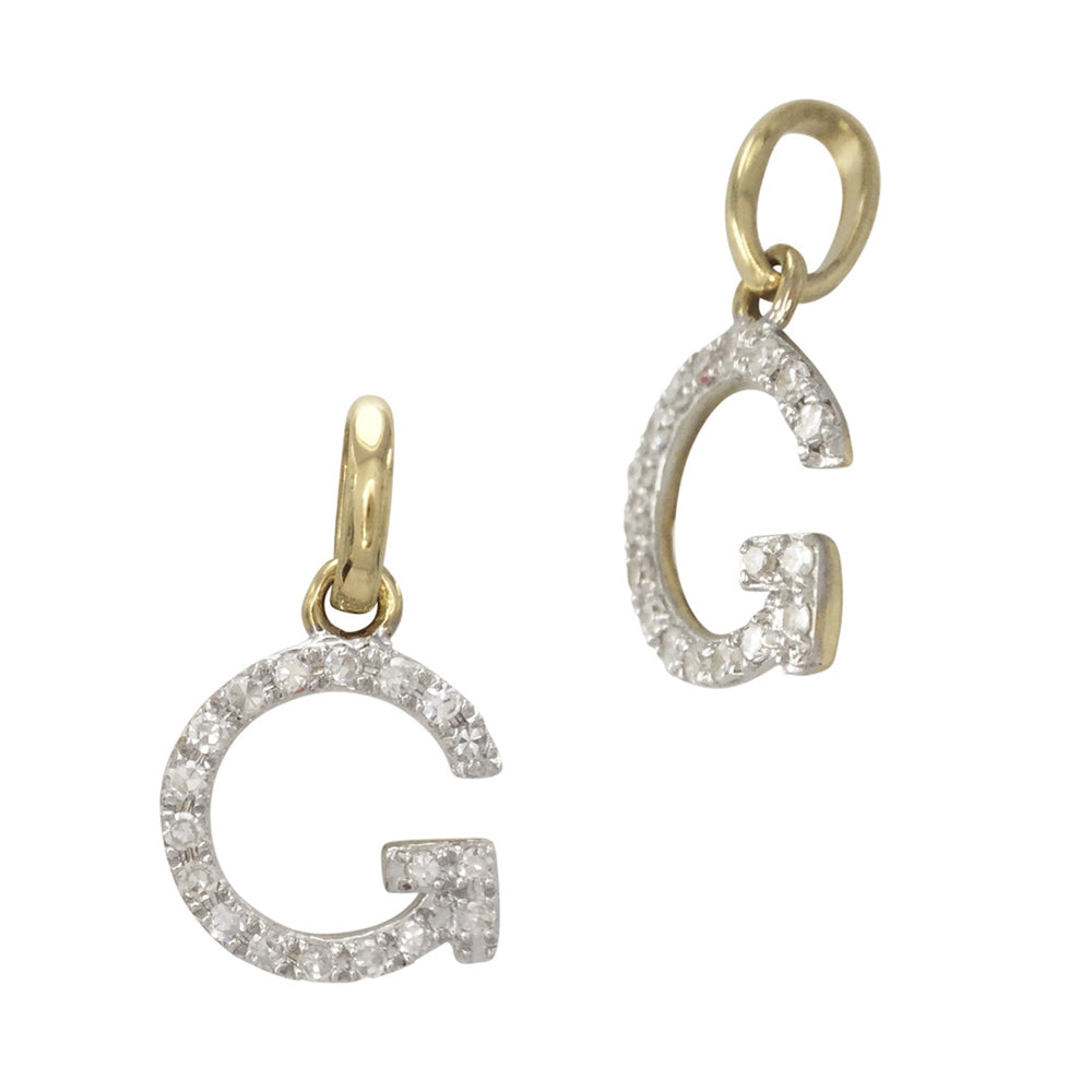 
                      
                        14k Gold and Diamond Initial Necklace G Charm - Erin Gray
                      
                    