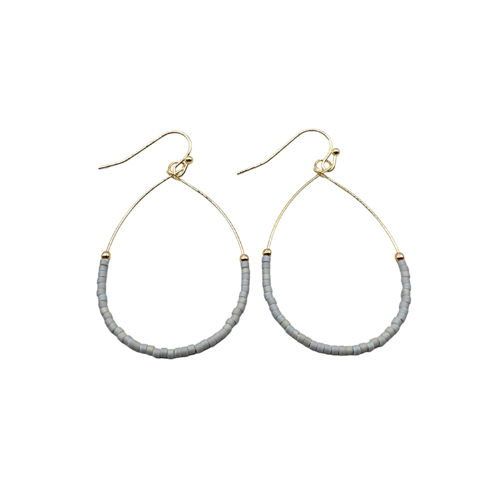 Gray Aster Game Day Earrings