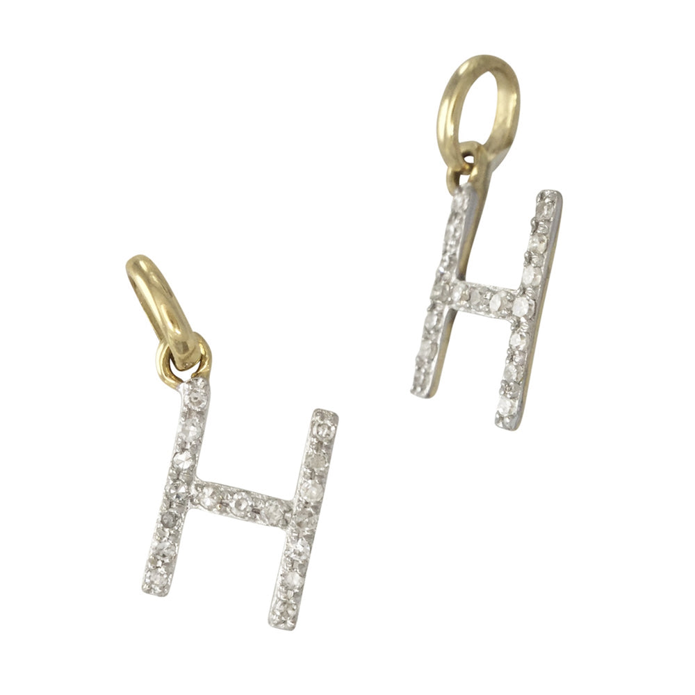 
                      
                        14k Gold and Diamond Initial Necklace H Charm - Erin Gray
                      
                    