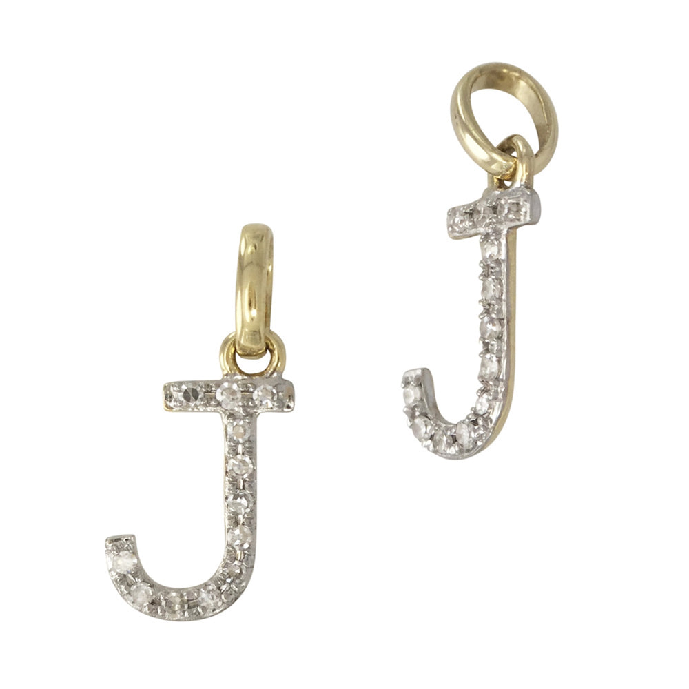 
                      
                        14k Gold and Diamond Initial Necklace J Charm - Erin Gray
                      
                    