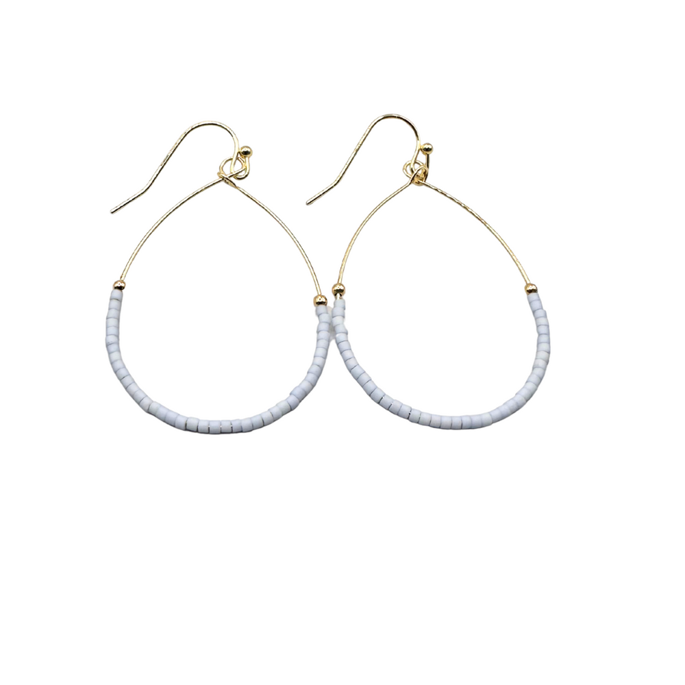 Light Blue Aster Game Day Earrings