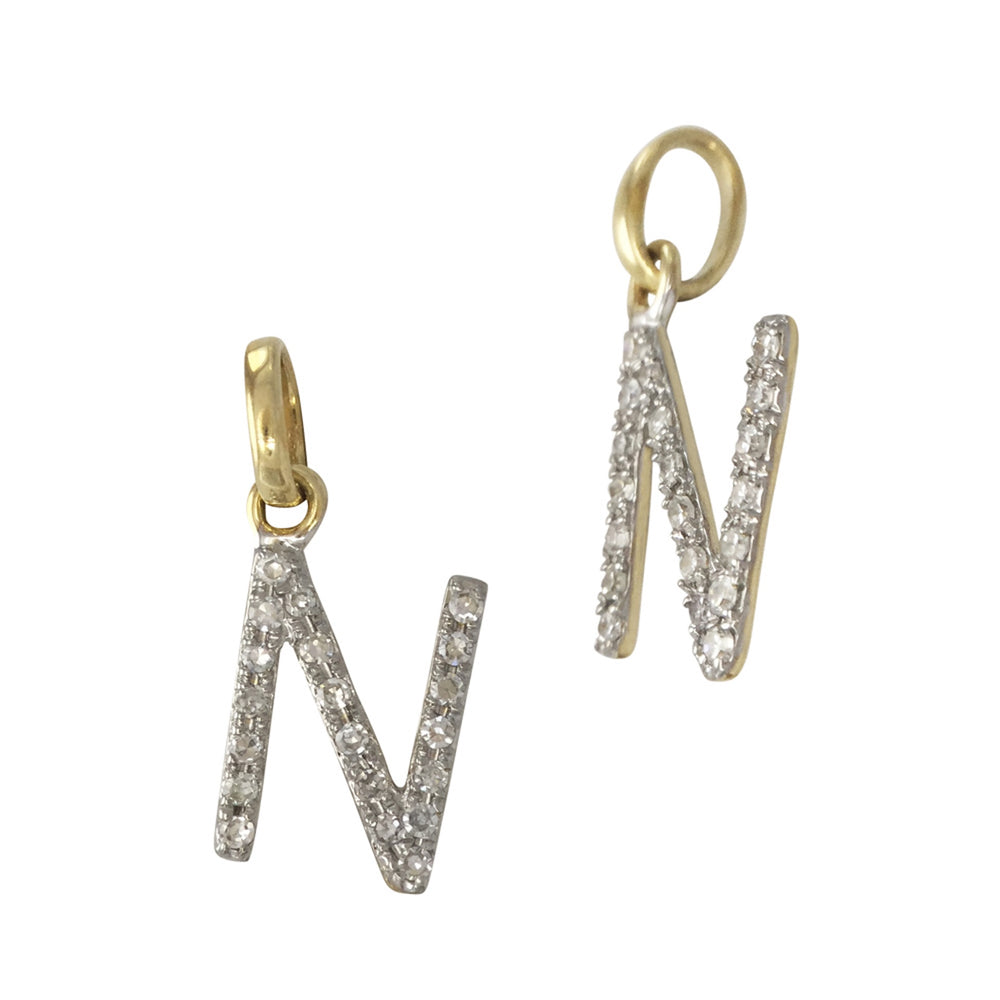 
                      
                        14k Gold and Diamond Initial Necklace N Charm - Erin Gray
                      
                    