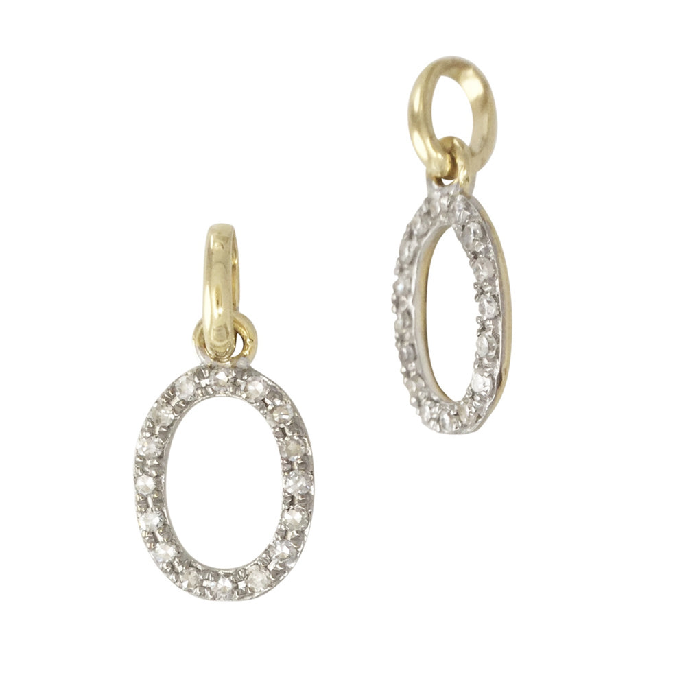 
                      
                        14k Gold and Diamond Initial Necklace O Charm - Erin Gray
                      
                    