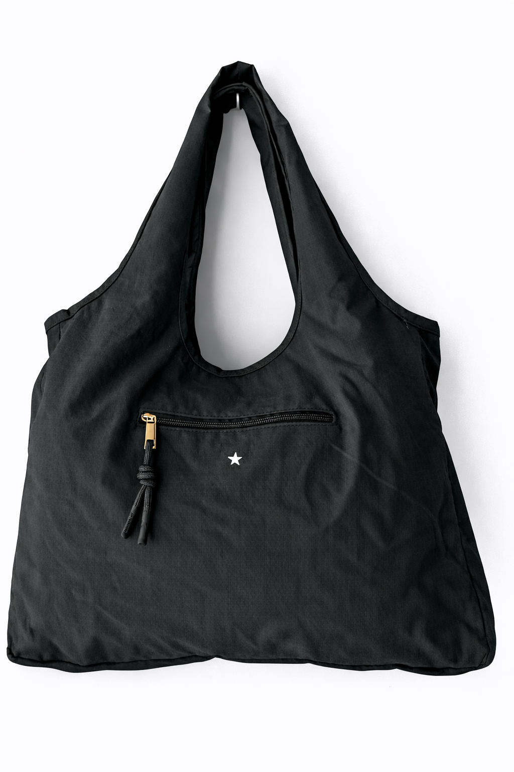Black tote bag with a star detail - erin gray