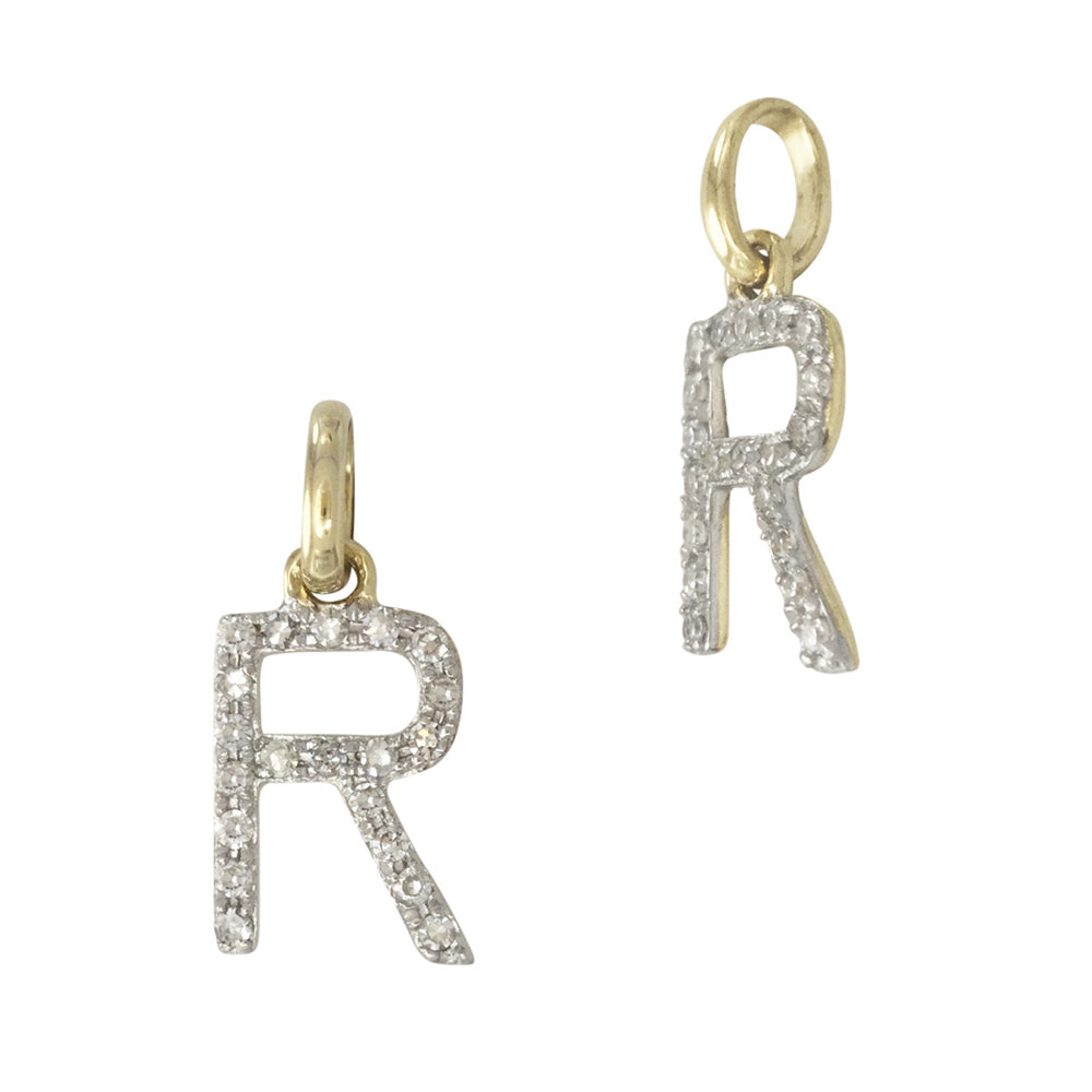 
                      
                        14k Gold and Diamond Initial Necklace R Charm - Erin Gray
                      
                    