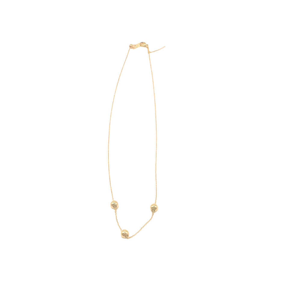 Threader Necklace with Gold-Filled Adjustable Beads