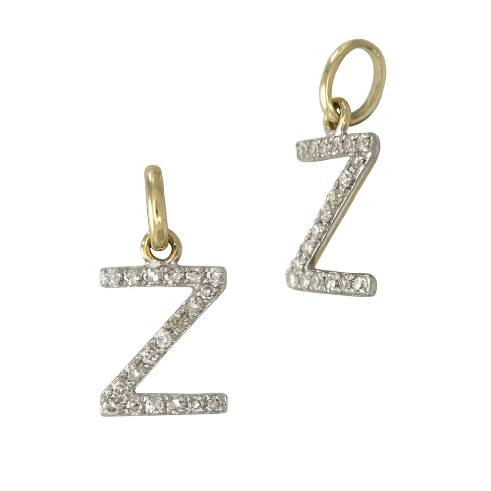 
                      
                        14k Gold and Diamond Initial Necklace Z Charm - Erin Gray
                      
                    
