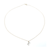 erin gray:14k Gold and Diamond Initial Necklace,E / 16 inch