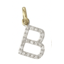 erin gray:14k Gold and Diamond Initial Necklace