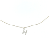 erin gray:14k Gold and Diamond Initial Necklace,H / 16 inch