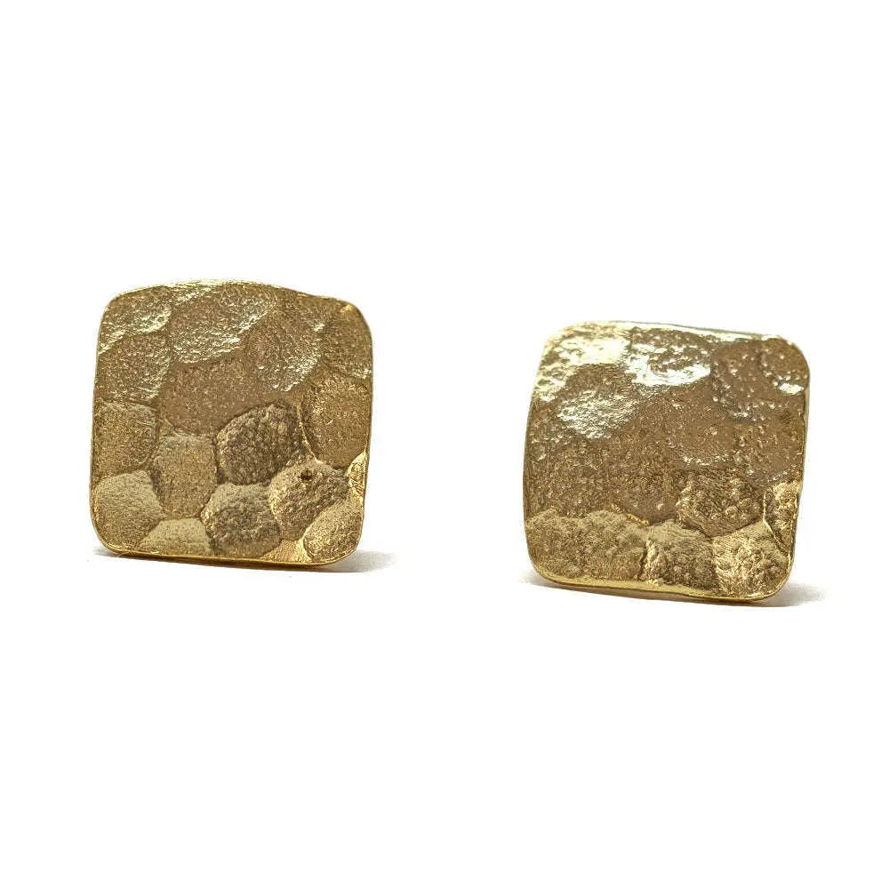 Stud No. 01 Gold Square - erin gray