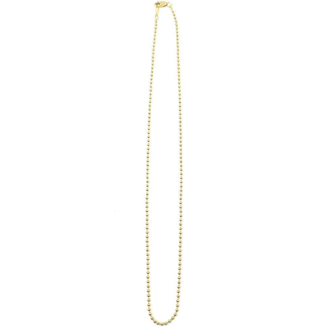 14k gold filled Baby Bliss necklace by Erin Gray, 16-inch waterproof jewelry with delicate chain and elegant design.