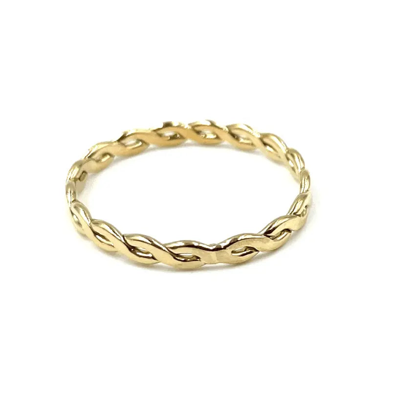 Resort Collection Gold Woven Ring - Waterproof! - erin gray