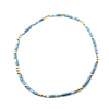 erin gray:2mm Harbor Blue + Gold Filled Waterproof Bracelet