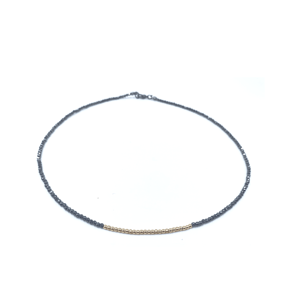 erin gray:Karma Gold Filled + Pyrite Necklace