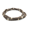 erin gray:OG Classic Bracelet Stack in Matte Brown + Gold Filled