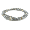 erin gray:OG Shimmer Bracelet Stack in Light Gray + Gold Filled