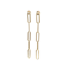 erin gray:Paperclip Chain Gold Filled Stud Earrings