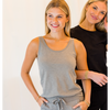 erin gray:Smooth 2-Layer Tank in Gray,XS