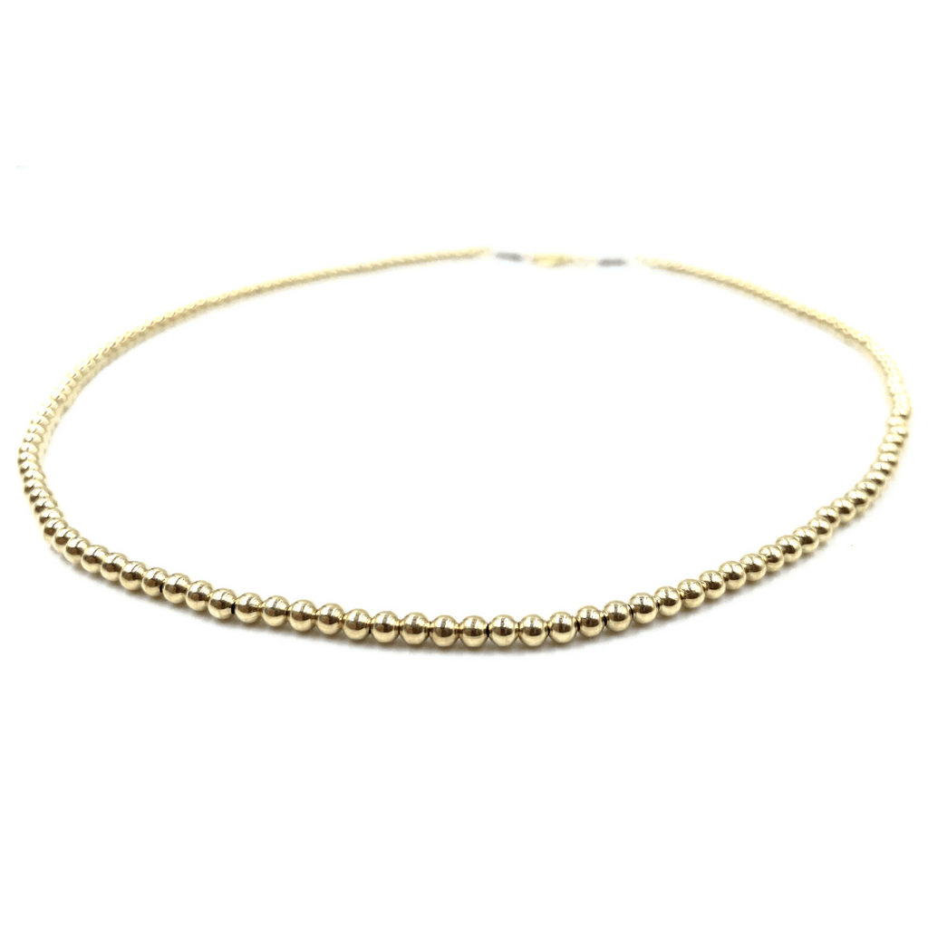 erin gray:3mm 14k Gold Filled Waterproof Necklace,15 inch