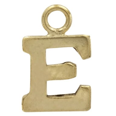 erin gray:3mm Gold Filled Initial Charm Waterproof Bracelets,E