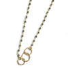 erin gray:3 Hoops on Pyrite Necklace