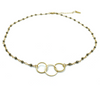 erin gray:3 Hoops on Pyrite Short Necklace