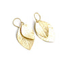 erin gray:Cabo Double Leaf Earring in Gold Foil