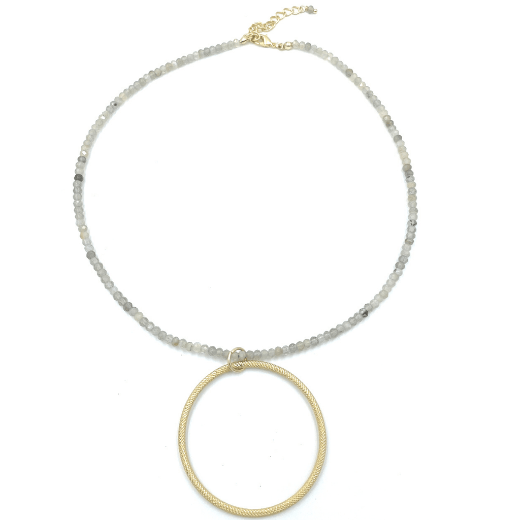 erin gray:Circle of Love on Labradorite Necklace
