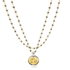 erin gray:Coin in Gold on Pyrite Long Necklace