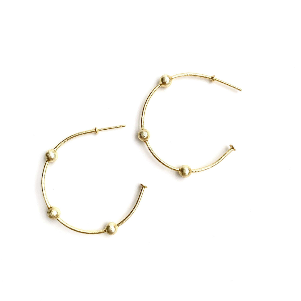 erin gray:Hoop No. 14 Small Gold with Gold