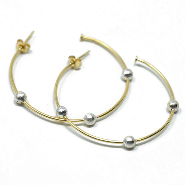 erin gray:Hoop No. 16 Small Gold with Sterling