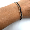 erin gray:Karma Skinny Pyrite + Gold Filled 3 Stack Bracelet Set