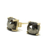 erin gray:Natural Pyrite Square Stud Earring