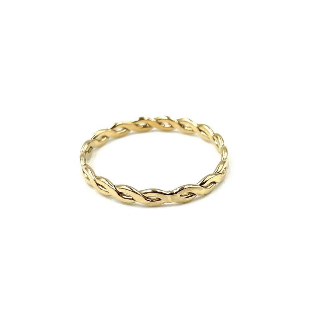 erin gray:Resort Collection Gold Woven Ring - Waterproof!,6