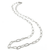 erin gray:Sterling Silver Paperclip Links Necklace - 16"