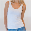 erin gray:Lightweight and Fitted Double Layering Tank in White,S